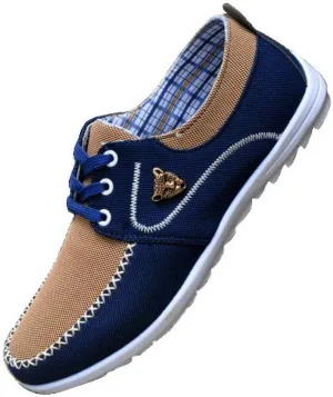 Men Casual Canvas Shoes Men's Flat Jogging Driving Shoes
