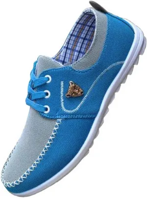 Men Casual Canvas Shoes Men's Flat Jogging Driving Shoes