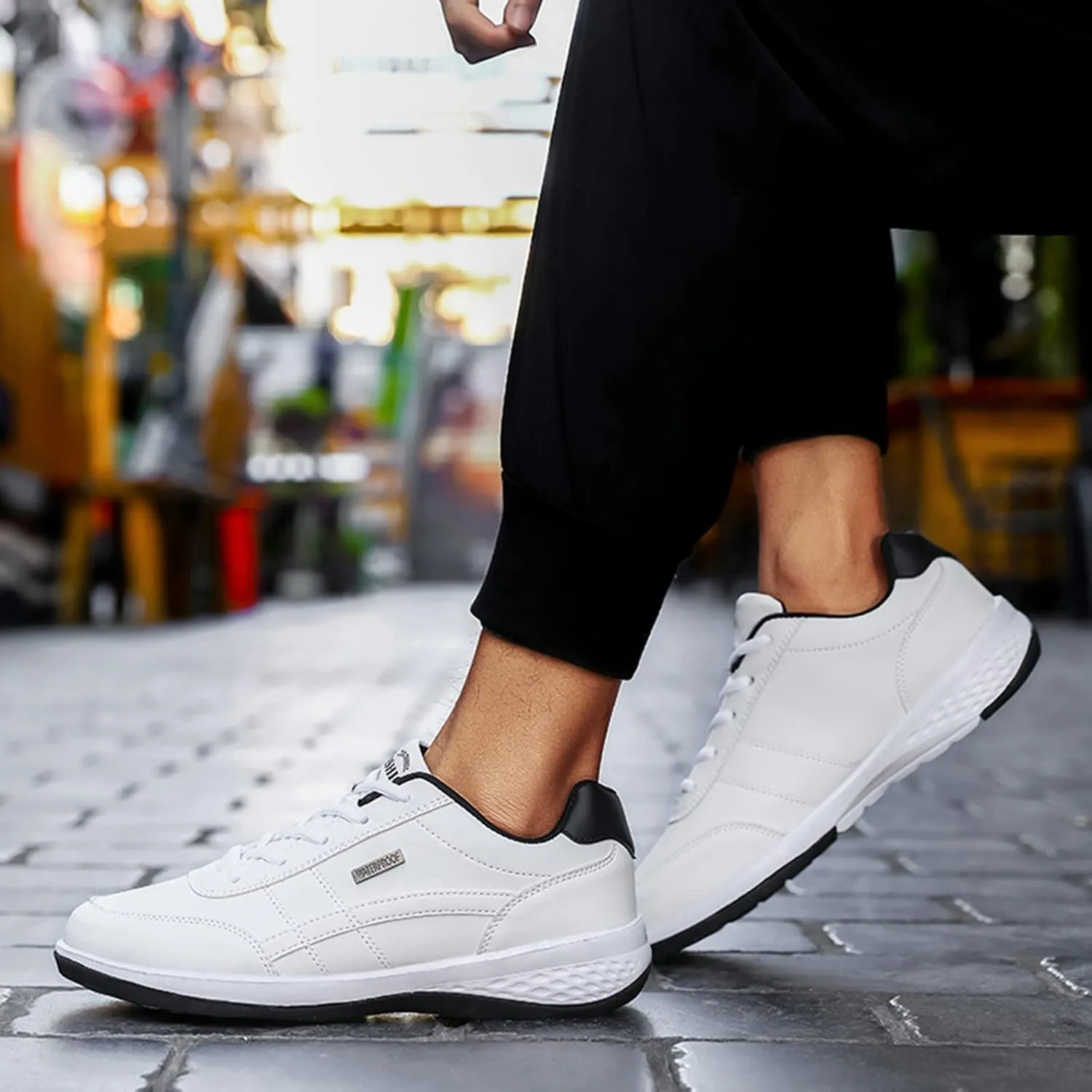 Men Walking Shoes Wide Hiking Shoes Waterproof Outdoor Work Shoes Trails Sneakers Casual Comfortable Trekking Shoes