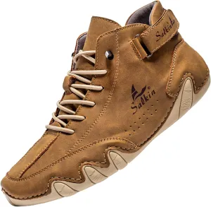 Mens Breathable Lace Up Running Shoes Outdoor Athletic Lace Up Hiking Shoe Fashion Lightweight Sneakers for Men