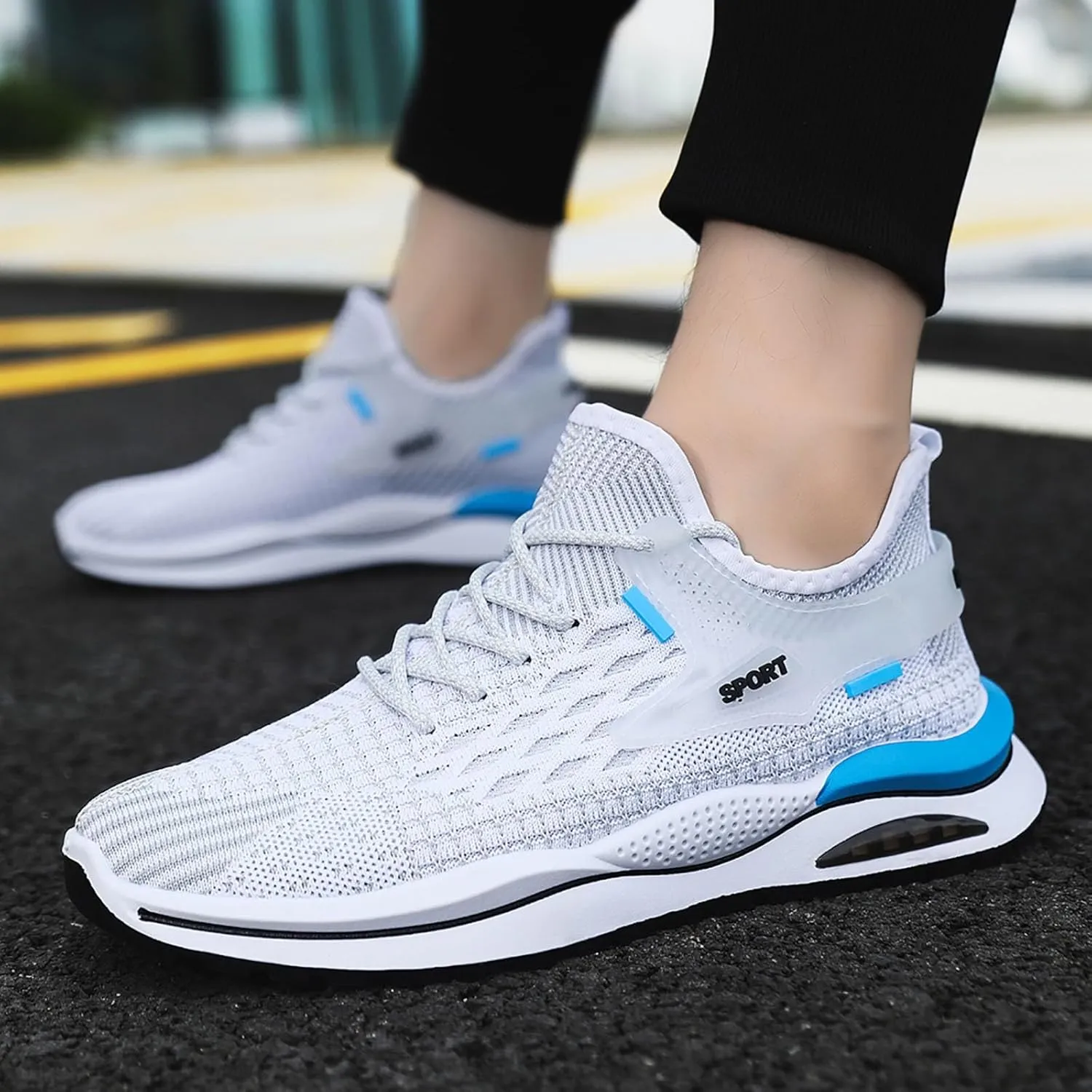 Men's Casual Shoe Men's Shoes New Spring and Low Top Running Shoes Breathable Mesh Leisure