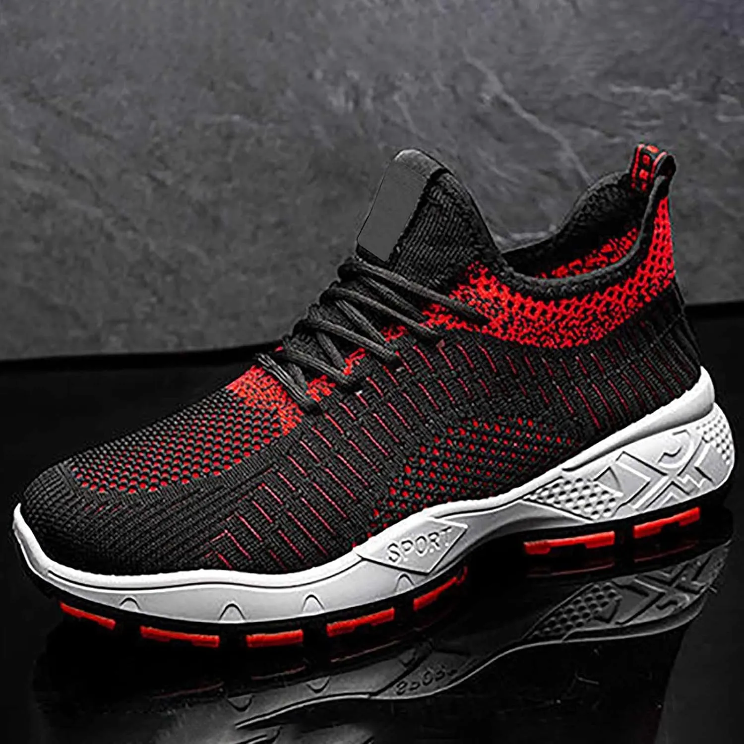 Men's Fashion Mesh Breathable Flying Woven Sneakers Casual Breathable Shoes Sneaker Ornament for Men