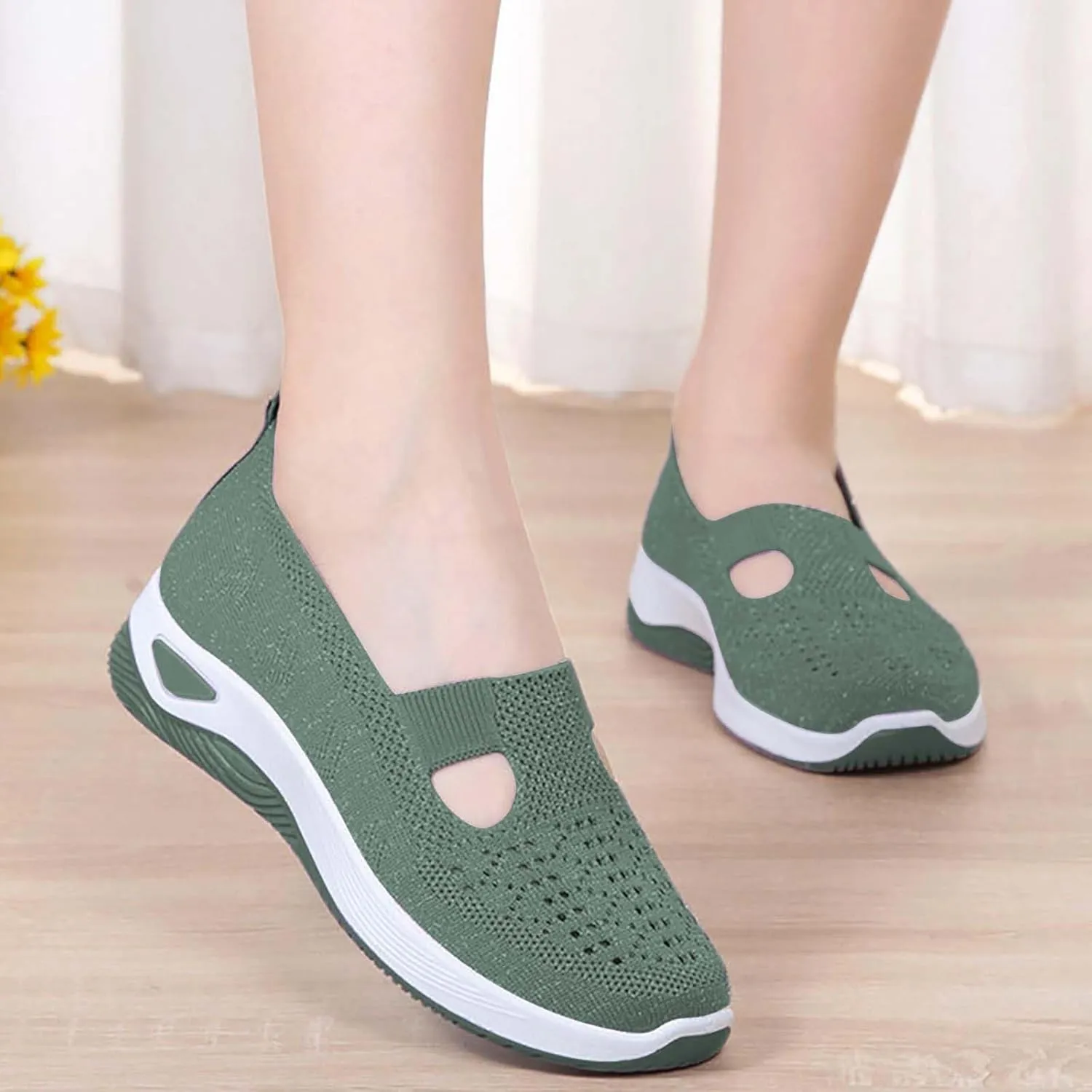 Mens Running Shoes Walking Sneakers for Women Wide Width Men's Loafers & Slip-Ons Solid Color Comfy Casual Christmas Running Shoes Women Wide Toe Box Trendy Casual