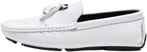 Men's Square Toe Brogue Loafers - Embossed Wingtips with Tassel, Slip-Resistant Driving Shoes, Flexible Flat Heel for Outdoor & Fashion