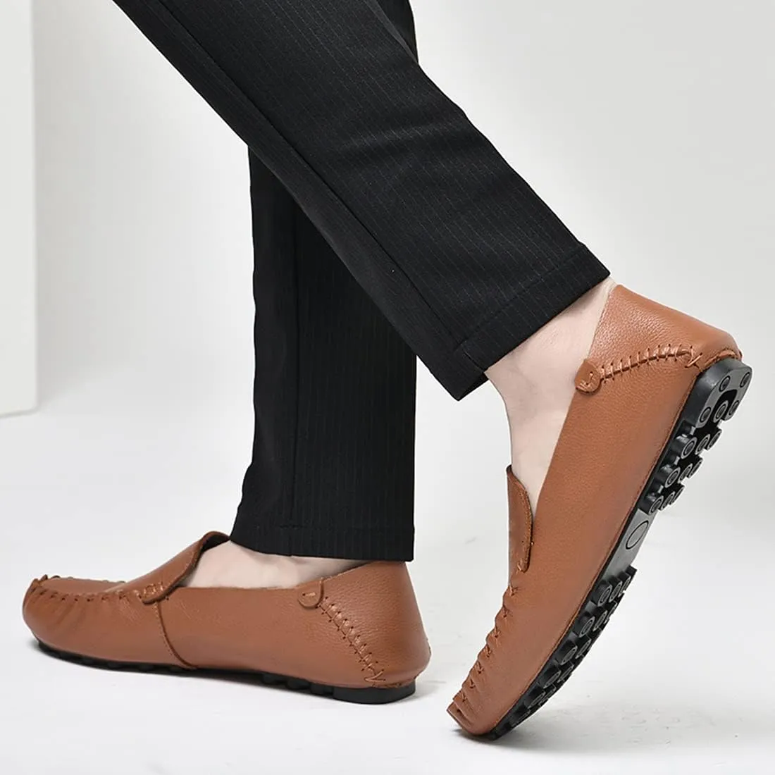Minishion Mens Casual Loafers Soft Driving Shoes 8812#