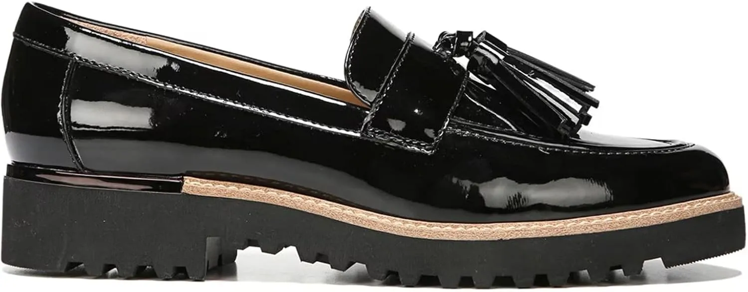 MUCCCUTE Loafers for Women Platform Chunky Loafer Comfortable Slip On Lug Sole Patent Leather Tassel Casual Work Shoes
