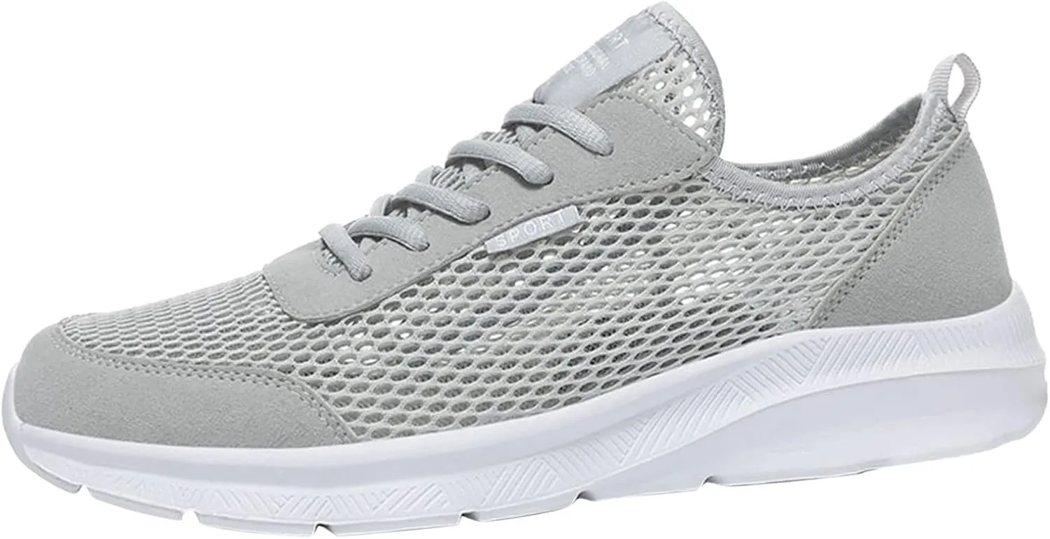 Non Slip Shoes for Men Lightweight Breathable Sneakers Comfortable Work Shoes Walking Shoes for Athletic Tennis Gym