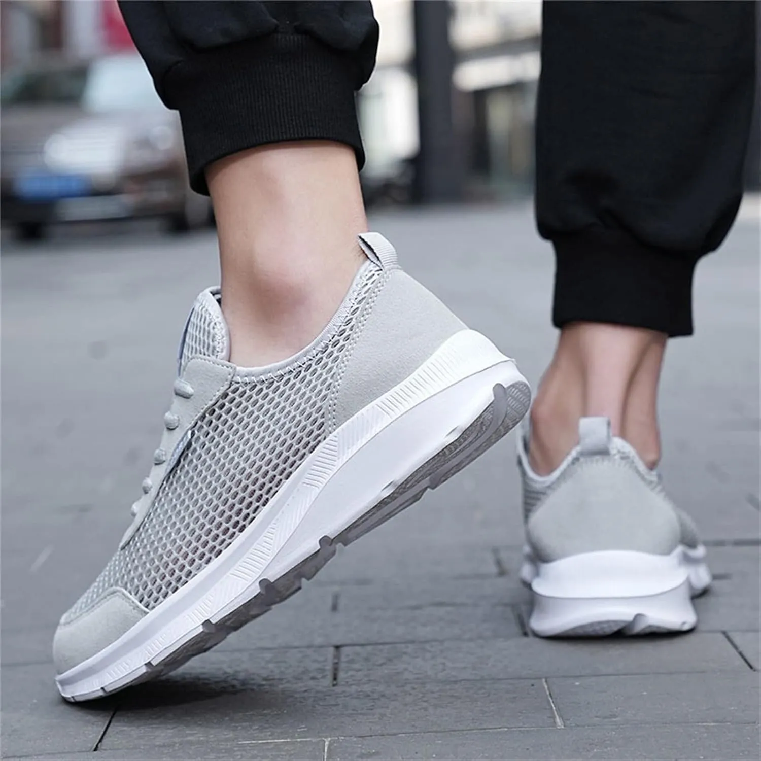 Non Slip Shoes for Men Lightweight Breathable Sneakers Comfortable Work Shoes Walking Shoes for Athletic Tennis Gym