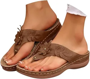 Orthopedic Sandals For Women 2025 Comfortable Wedge Slip On Open Toe Summer Shoes Orthotic Slides Thong Flip Flops