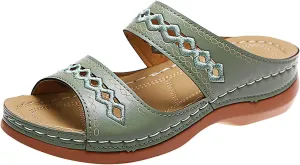 Orthopedic Sandals for Women: Slip On Dressy Summer Comfortable Slides Sandals Lightweight Memory Foam Wedge Platform Shoes