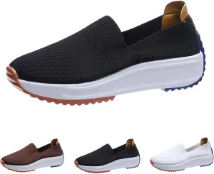 Orthopedic Slip On Shoes for Women Comfortable Breathable Slip On Non-Slip Casual Shoes Platform Slip On Shoes for Women