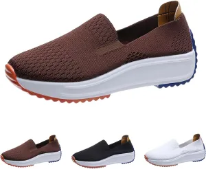 Orthopedic Slip On Shoes for Women Comfortable Breathable Slip On Non-Slip Casual Shoes Platform Slip On Shoes for Women
