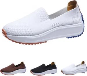 Orthopedic Slip On Shoes for Women Comfortable Breathable Slip On Non-Slip Casual Shoes Platform Slip On Shoes for Women