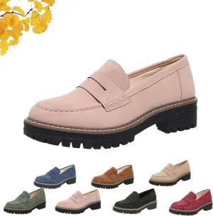 Orthoture-Orthopedic Platform Loafers, Orthoture Shoes, Comfort Orthopedic Shoes, Womens Round Toe Walking Shoe