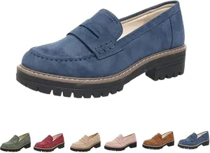 Orthoture Orthopedic Platform Loafers, Platform Loafers for Women, Lug Sole Slip On Loafers for Women, Chunky Heel