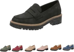Orthoture Orthopedic Platform Loafers, Platform Loafers for Women, Lug Sole Slip On Loafers for Women, Chunky Heel