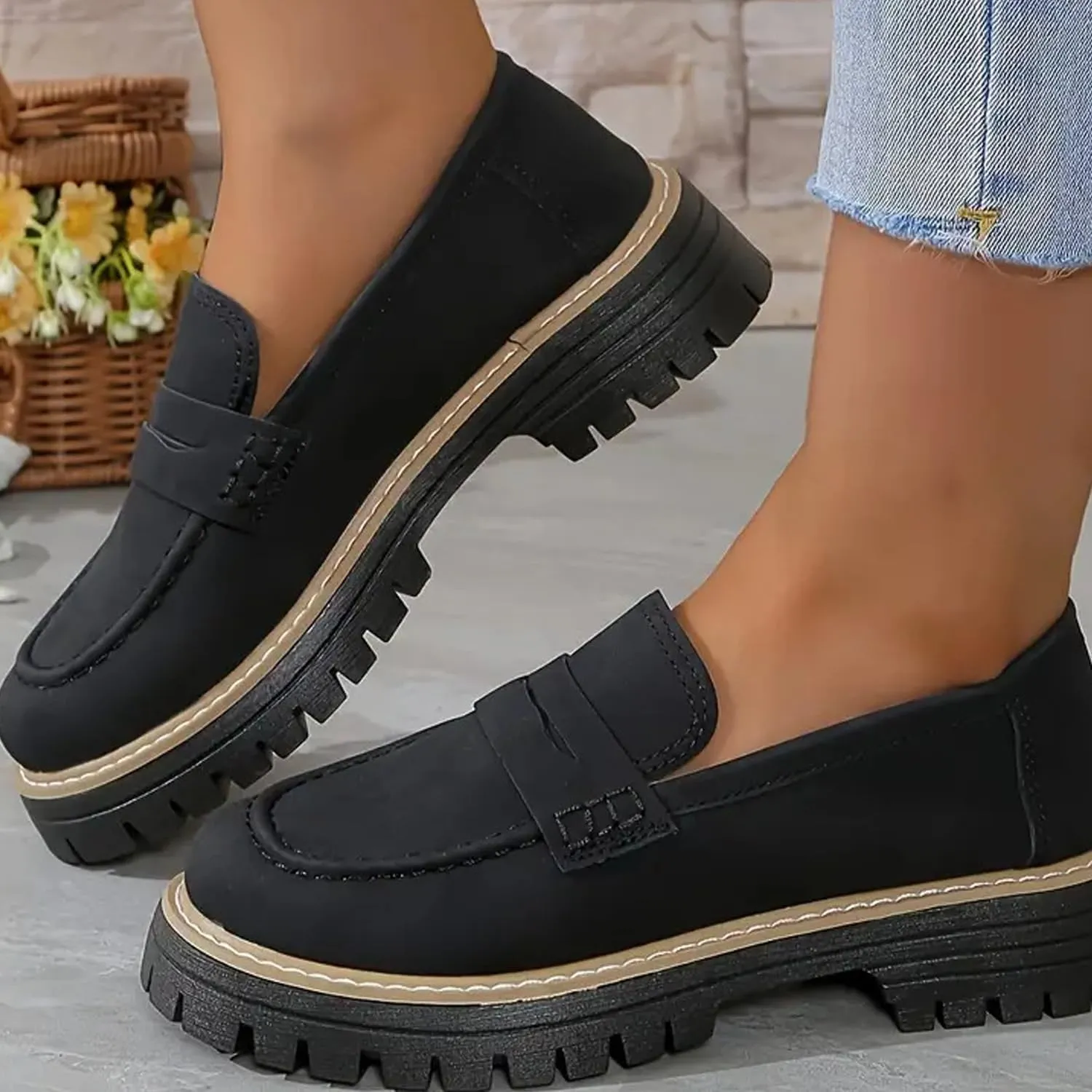 Orthoture-Orthopedic Platform Loafers, Womens Loafers Comfortable, Orthoture Womens Shoes (Blue,9)