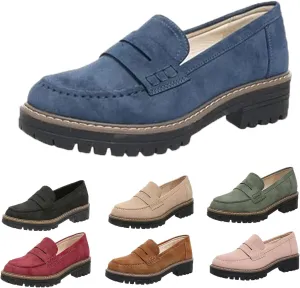 Orthoture-Orthopedic Platform Loafers, Womens Loafers Comfortable, Orthoture Womens Shoes (Blue,9)