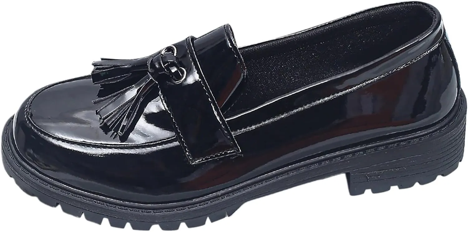 Penny Loafers for Women Chunky Business Shoes Casual Slip On Shoe Comfortable Work Shoes Cute Loafers Shoe