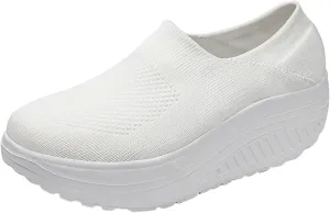 Platform Sneakers for Women Wide Toe Box Zapatos Sin Cordones para Mujeres Womens Flat Casual Shoes for Jeans Women Diabetic Walking Sneakers Size 10 Tenis De Mujer para Pies Con Juanetes OrtopéDicos