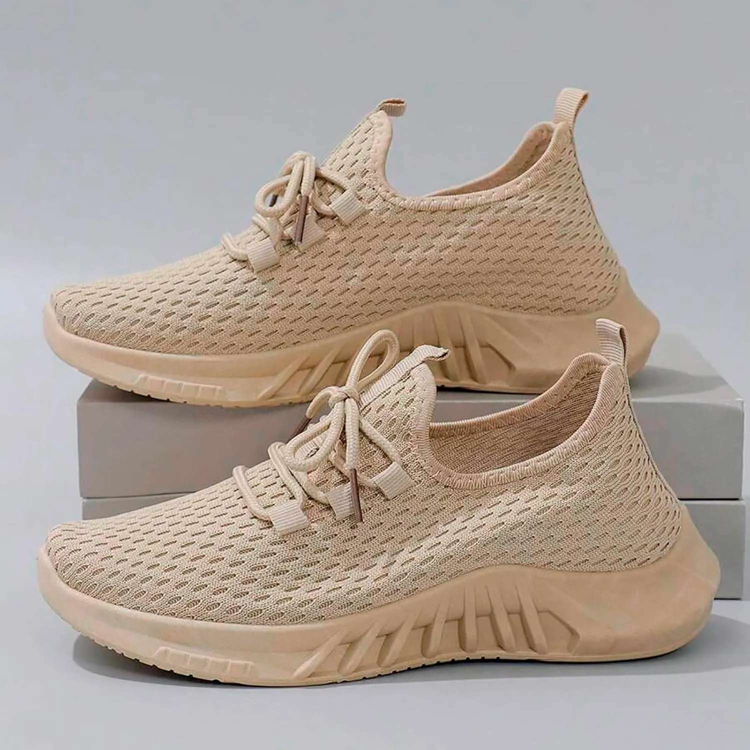 Running Shoes for Women,Womens Athletic Shoes Casual Lace Up Platform Sneakers for Women Breathable Walking Sneakers