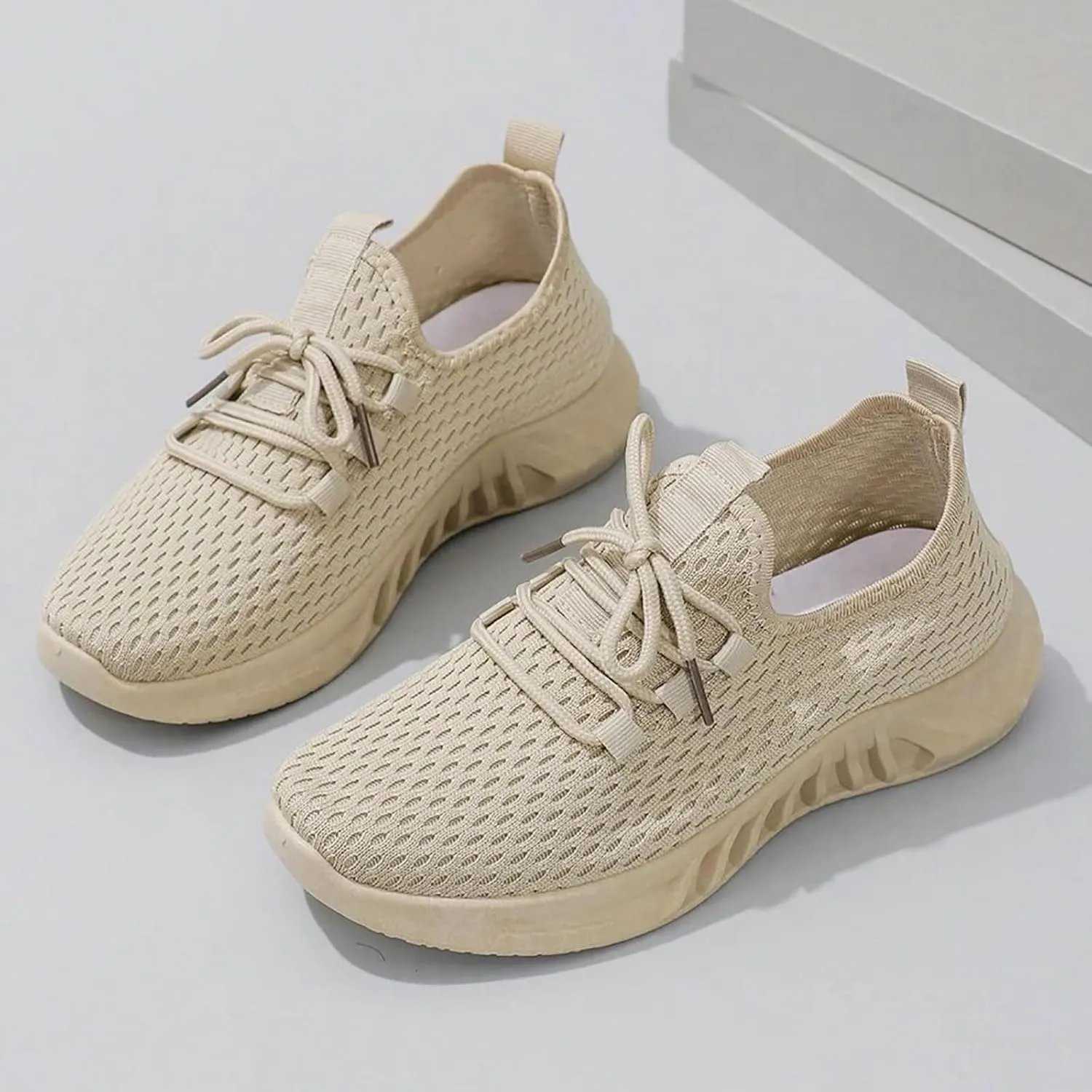 Running Shoes for Women,Womens Athletic Shoes Casual Lace Up Platform Sneakers for Women Breathable Walking Sneakers