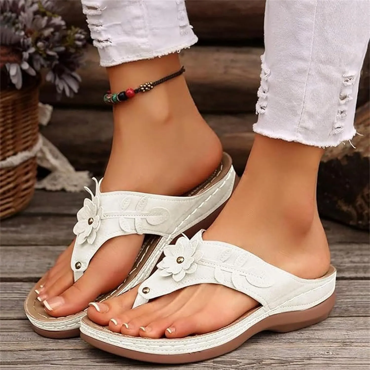 Sandals For Women 2025 Comfortable Walking Orthopedic Slippers Dressy Summer Arch Support Orthotic Thong Flip Flops