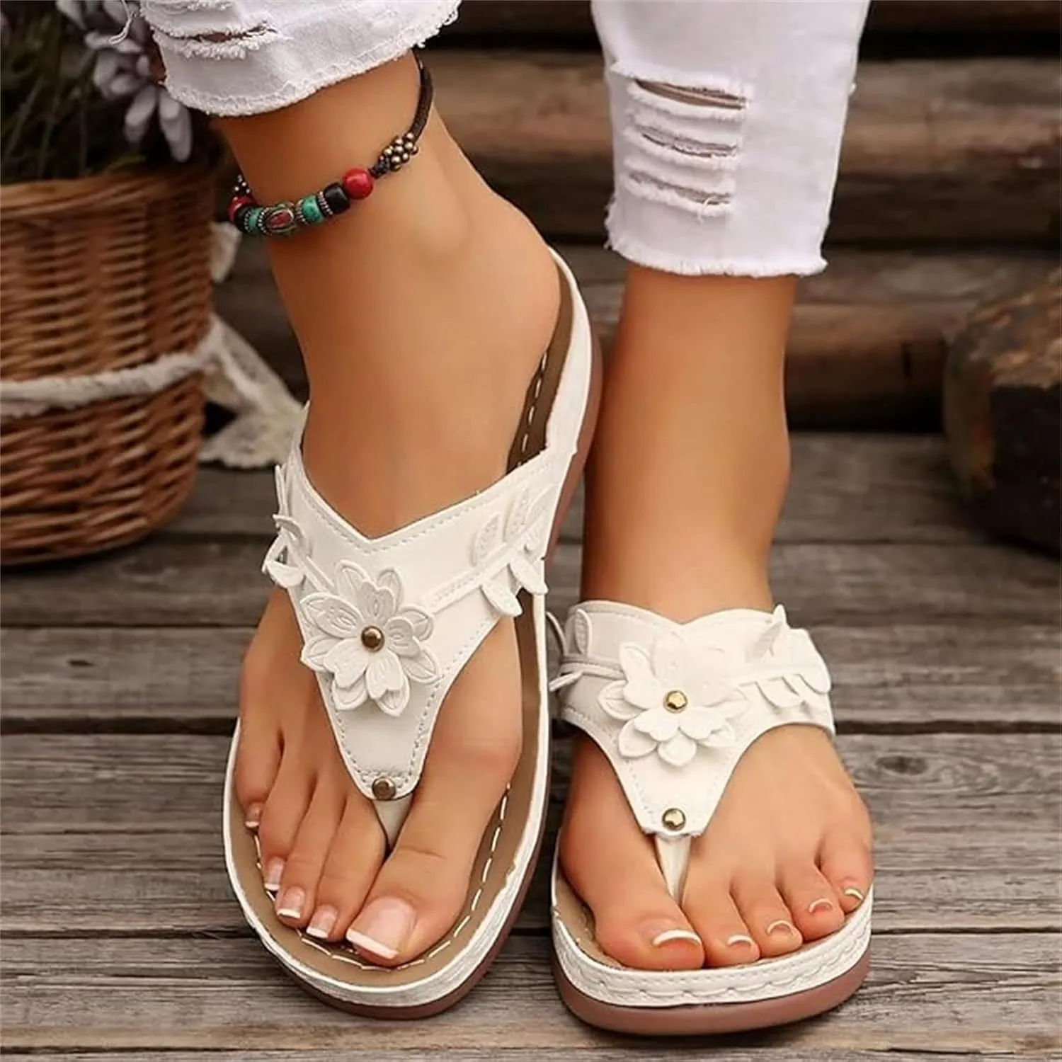 Sandals For Women 2025 Comfortable Walking Orthopedic Slippers Dressy Summer Arch Support Orthotic Thong Flip Flops
