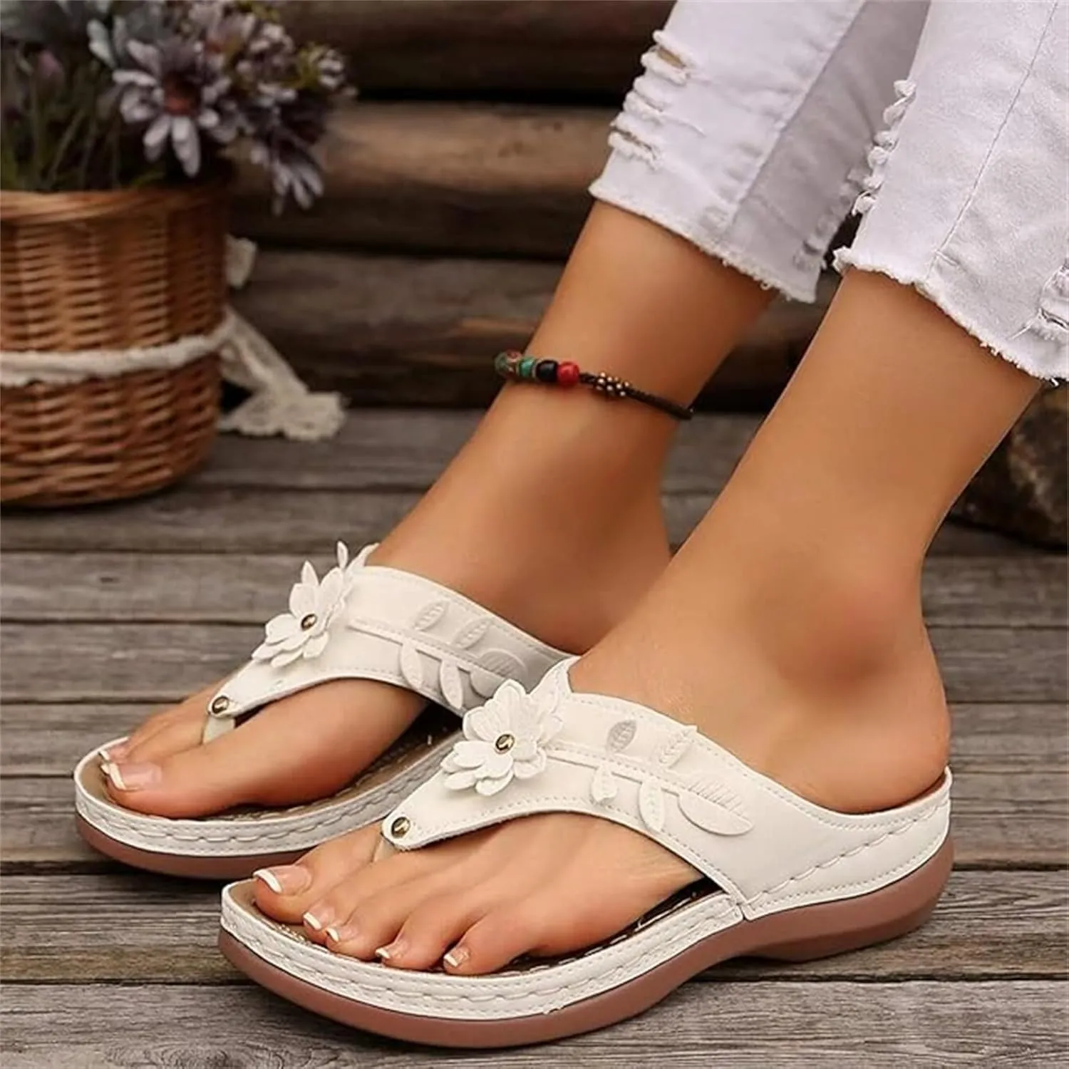 Sandals For Women 2025 Comfortable Walking Orthopedic Slippers Dressy Summer Arch Support Orthotic Thong Flip Flops