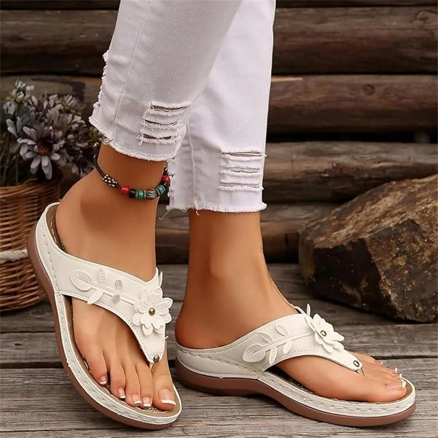 Sandals For Women 2025 Comfortable Walking Orthopedic Slippers Dressy Summer Arch Support Orthotic Thong Flip Flops