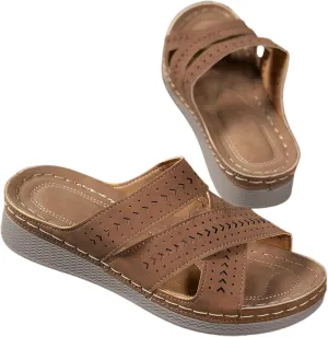 Sandals Women 2025 Spring Platform Fashion Wedges Slip On Flip Flops Casual Comfortable Open Toe Dressy Summer Shoes