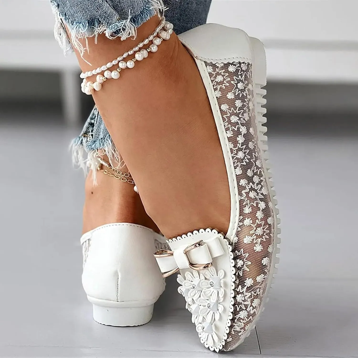 Sandals Women Lace Print Soft Ultimate Comfort Womens Sandals Fashionable Floral Lightweight Summer Sandals