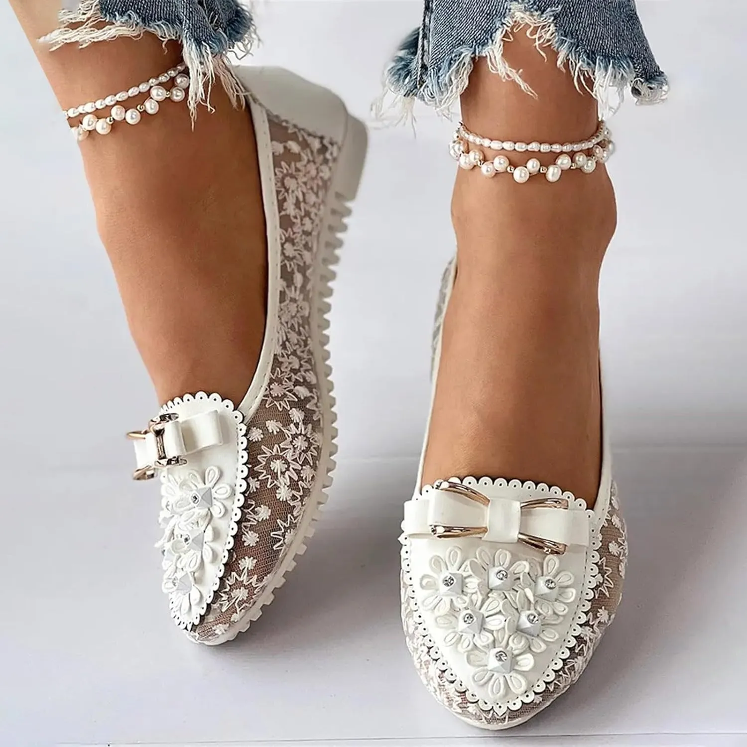 Sandals Women Lace Print Soft Ultimate Comfort Womens Sandals Fashionable Floral Lightweight Summer Sandals