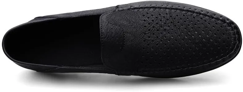 Santimon Men's Breathable Flat Loafers Slip on Moccasin Shoes Driving Office Casual Business Mules for Men