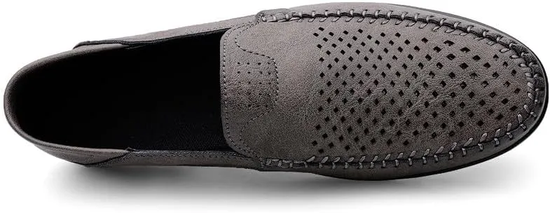 Santimon Men's Breathable Flat Loafers Slip on Moccasin Shoes Driving Office Casual Business Mules for Men