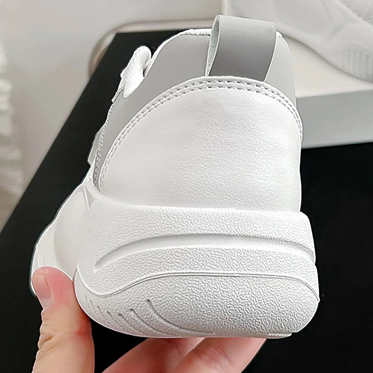 SBGMoSJ Wedge Sneakers for Women White Slip On Shoes Women Comfortable Wide Gym Shoes Women Slip On Womens Black Sneakers Size 9 Retro Womens Black Sneakers 8.5 Orthopedic