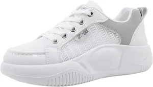 SBGMoSJ Wedge Sneakers for Women White Slip On Shoes Women Comfortable Wide Gym Shoes Women Slip On Womens Black Sneakers Size 9 Retro Womens Black Sneakers 8.5 Orthopedic