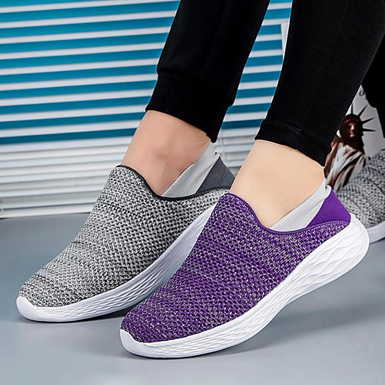 SBGMoSJ Womens Sneakers 7.5 Casual Orthopedic Shoes for Women Dressy Low Heel Womens Casual Shoes Slip Ons Sneakers Women Sneakers Size 6 Wide Walking Shoes for Women Size 7.5