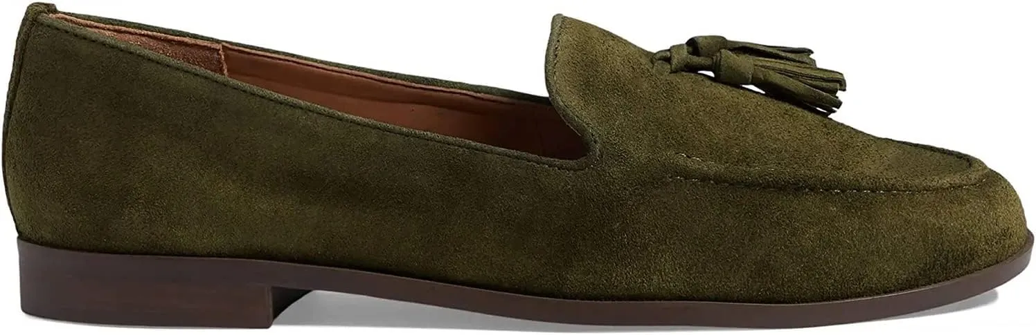 SHODENSE Women Flat Tassel Loafers Suede Slip On Loafer Flats Shoes Closed Round Toe Penny Loafers Flat Heel Fringe Ballet Loafers Work Office Casual Dressy Comfortable Loafer-Flats Spring 4-11 M US