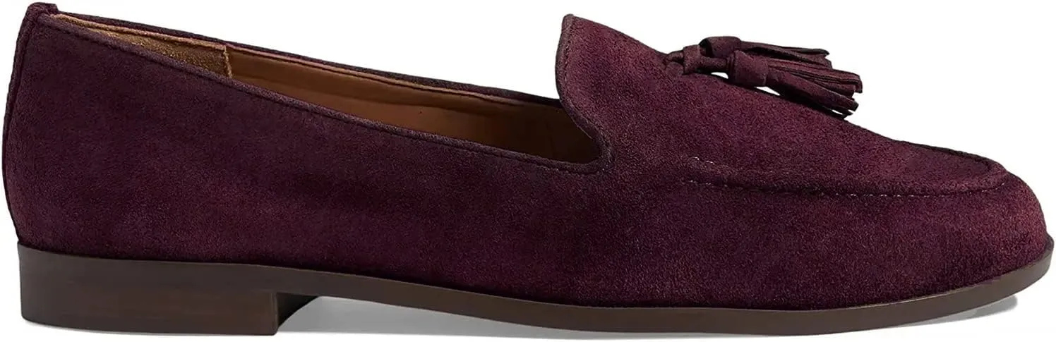 SHODENSE Women Flat Tassel Loafers Suede Slip On Loafer Flats Shoes Closed Round Toe Penny Loafers Flat Heel Fringe Ballet Loafers Work Office Casual Dressy Comfortable Loafer-Flats Spring 4-11 M US