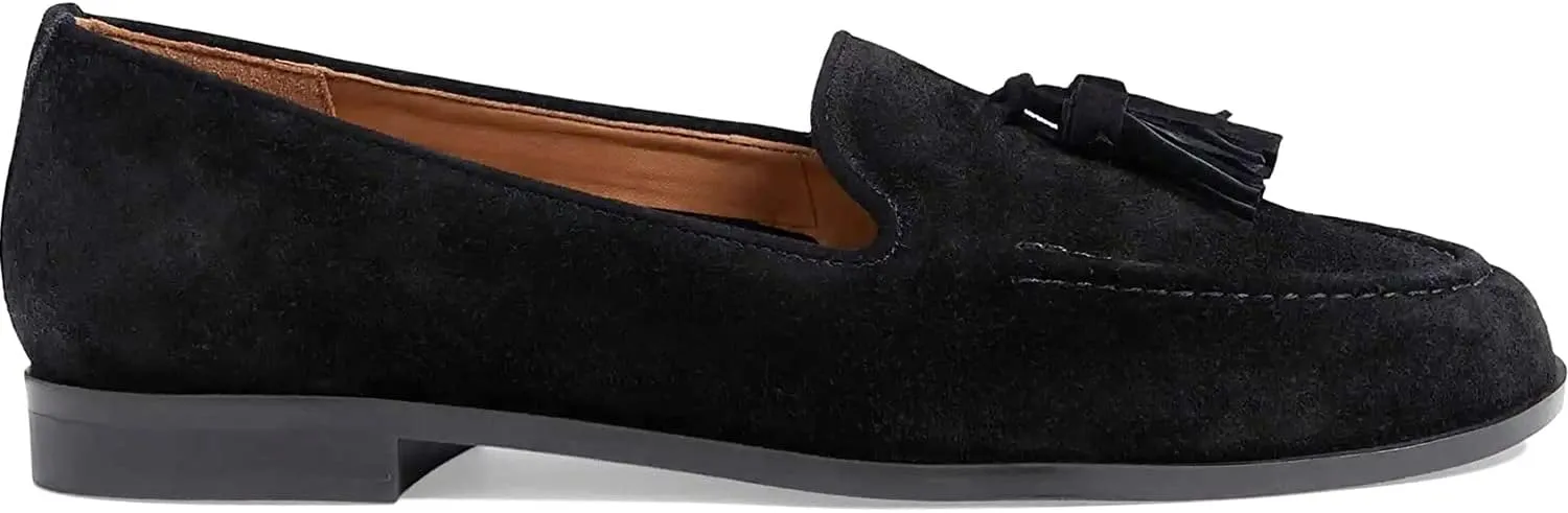 SHODENSE Women Flat Tassel Loafers Suede Slip On Loafer Flats Shoes Closed Round Toe Penny Loafers Flat Heel Fringe Ballet Loafers Work Office Casual Dressy Comfortable Loafer-Flats Spring 4-11 M US