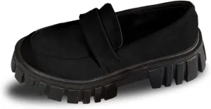 Slip-On Loafers for Women Leather Work Shoe Chunky Business Shoe Comfortable Dress Shoes Casual Platform Shoes