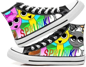 Sprunki Canvas Shoes Cartoon Unisex Canvas Shoes