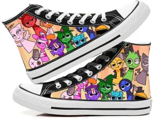 Sprunki Canvas Shoes Cartoon Unisex Canvas Shoes