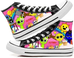 Sprunki Canvas Shoes Cartoon Unisex Canvas Shoes