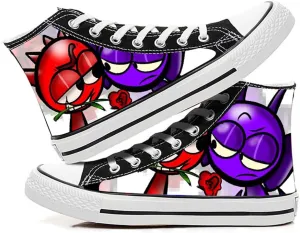 Sprunki Canvas Shoes Cartoon Unisex Canvas Shoes