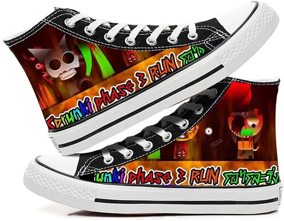 Sprunki Canvas Shoes Cartoon Unisex Canvas Shoes