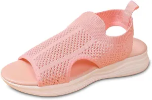 Stylish Women's Open Toe Sandals Breathable Mesh Summer Casual Shoes Comfortable Flat Sole For Daily Wear