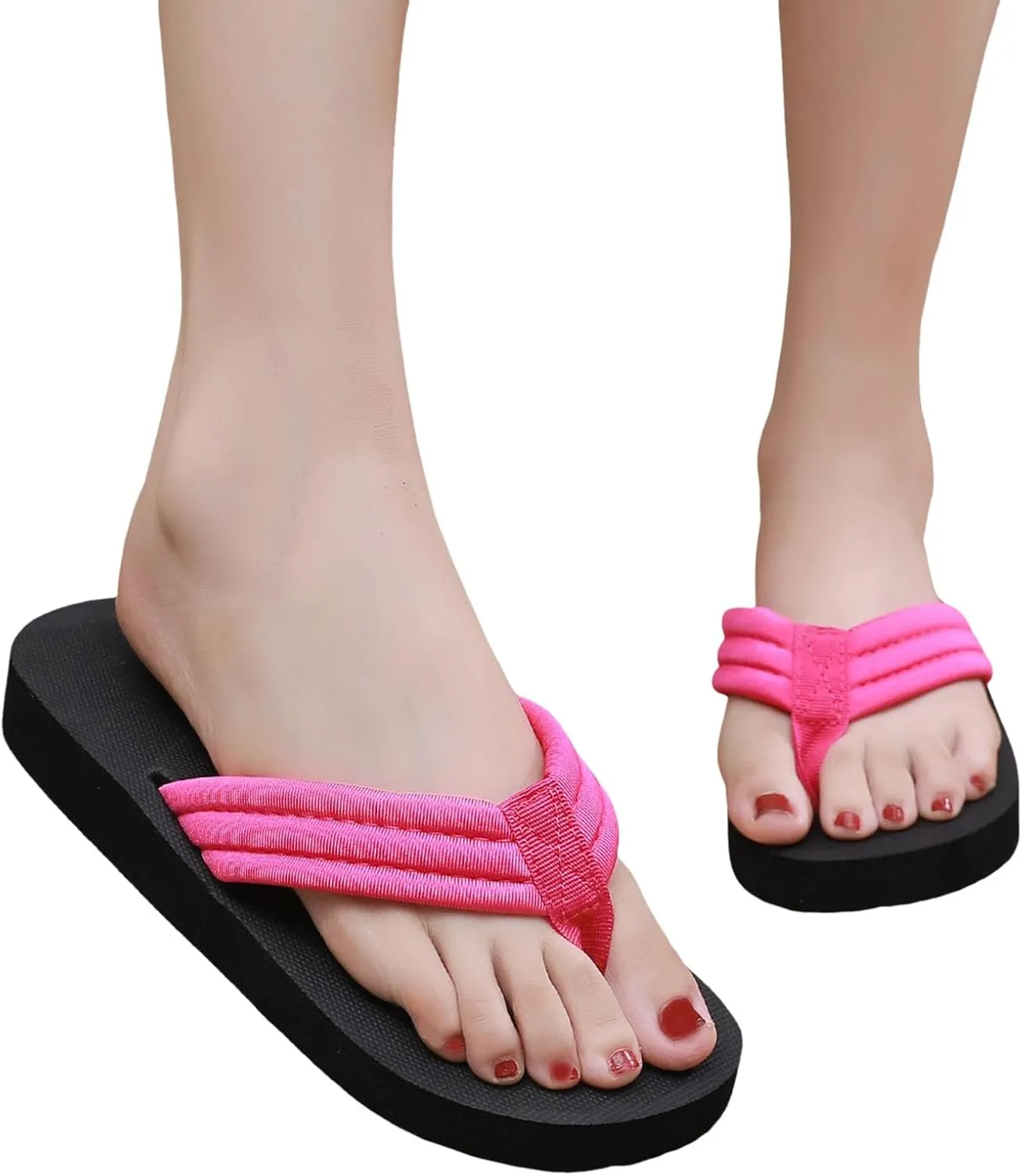Summer Sandals for Women 2024 Trendy Clip Toe Beach Sandals Platform Sandals Slip-On Flip Flops Walking Shoe Slippers
