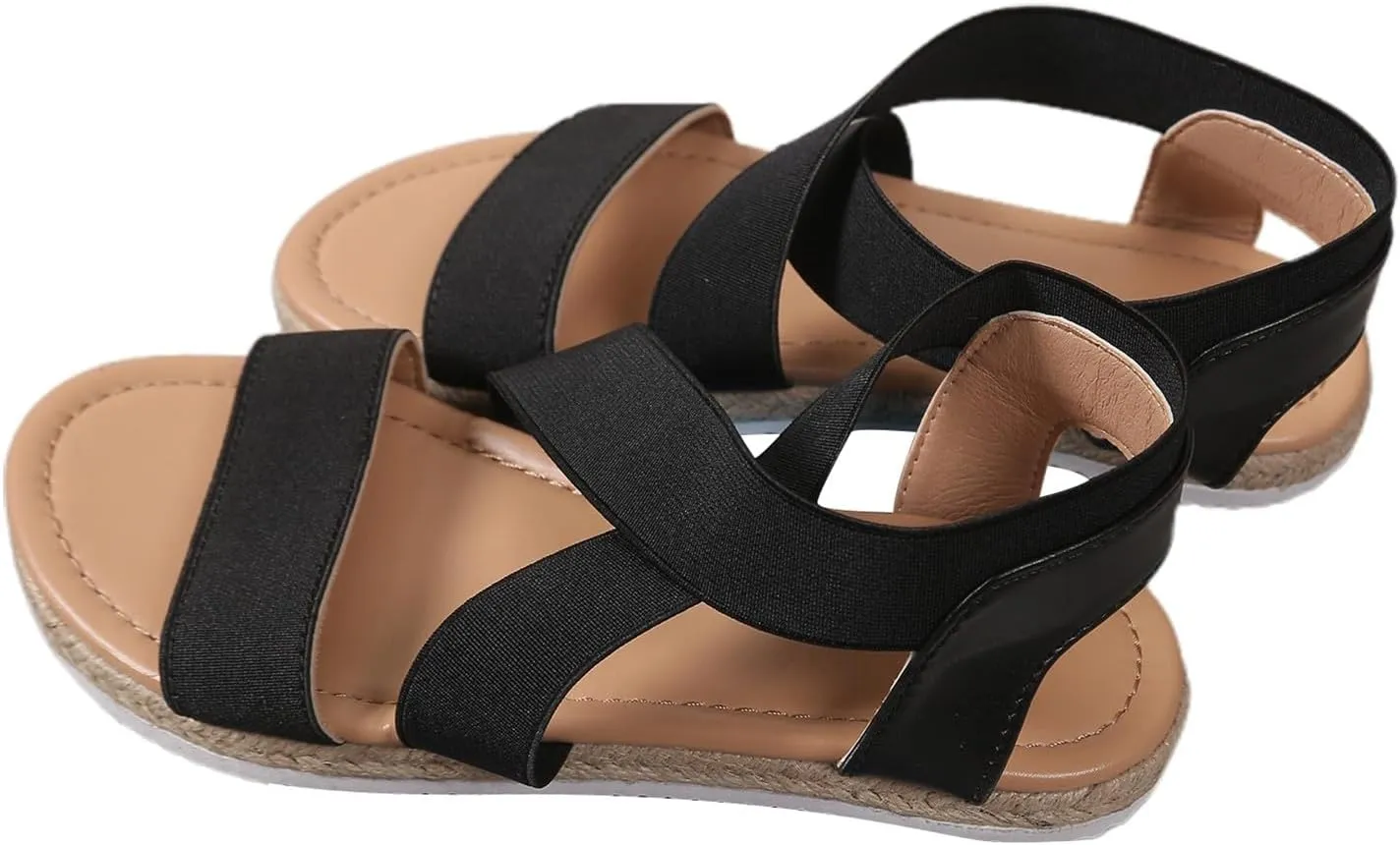 Trendy Women's Sandals Daily Wear Open Toe Strap Design Casual Footwear Summer With Flat Sole Womens Strap Sandals